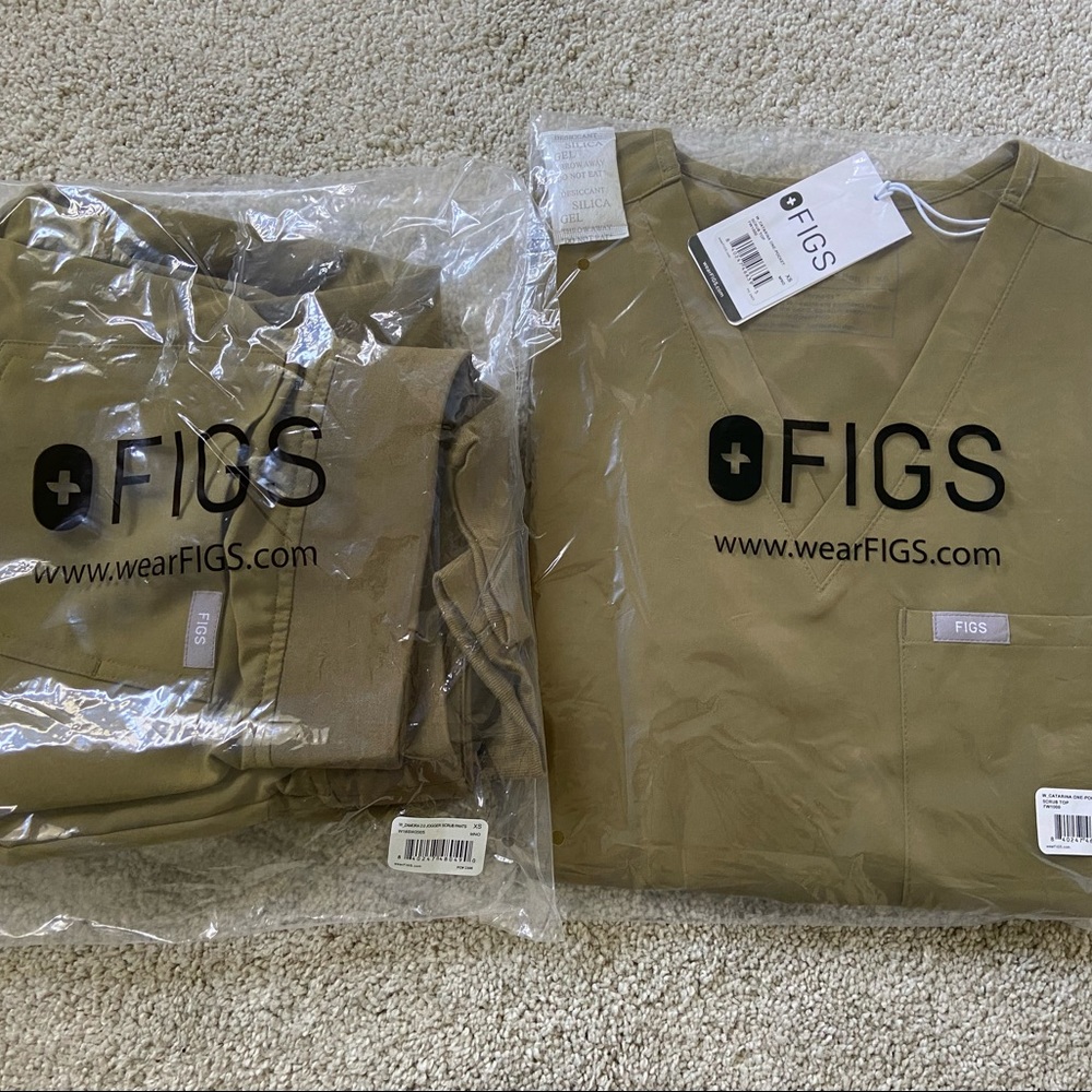 Figs Olive Green Scrub Set